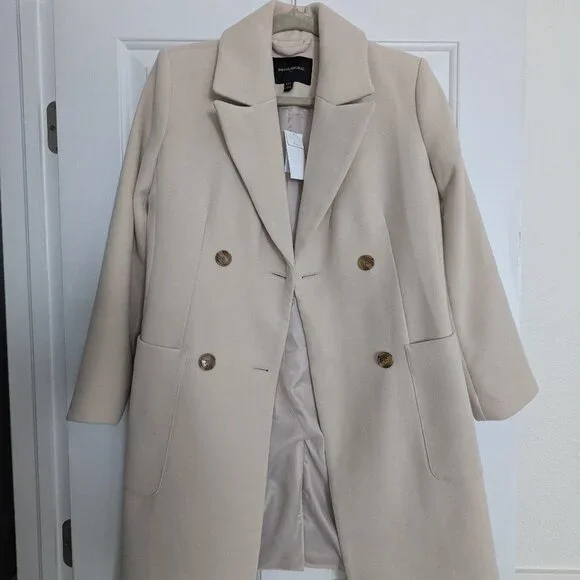Banana Republic Classic Coat - Cream - NWT - Picture 4 of 8